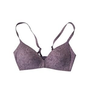 Lululemon Like Nothing Bra 36C Purple Floral Wireless Molded Cup Everyday Bra‎